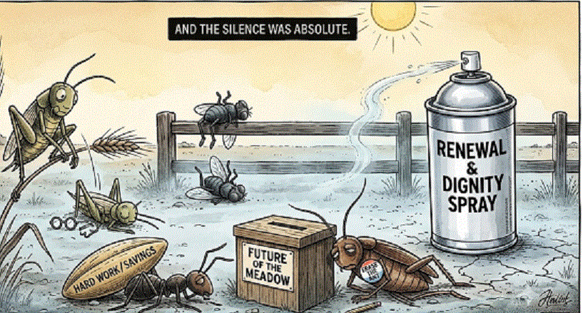 The Cockroach, the Cricket, the Fly and the Ant: How Democracies Die One Citizen at a Time The Cockroach, the Cricket, the Fly and the Ant: How Democracies Die One Citizen at a Time